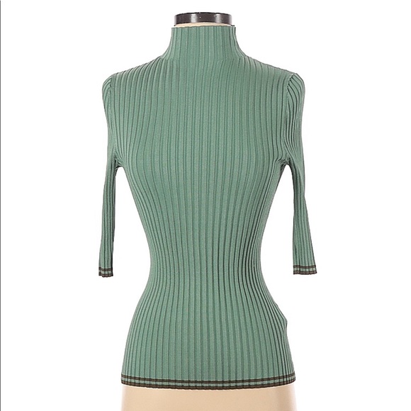 & Other Stories Tops - NWT & Other Stories Mint and Brown Turtleneck